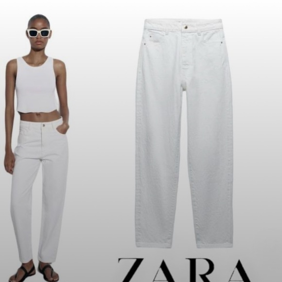 Zara mom comfort high waisted ankle length New with tag size 14 - Picture 3 of 11